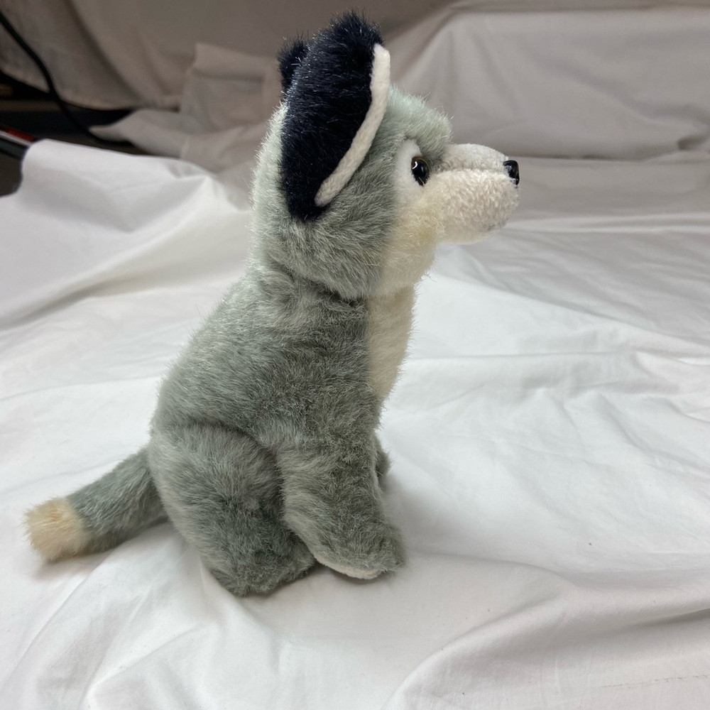 Siberian Husky Puppy Stuffed Plush Grey and Cream Animal - Picture 4 of 9
